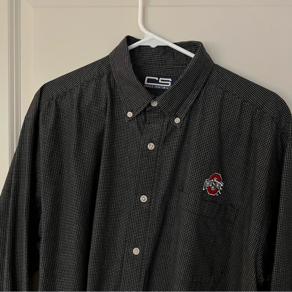 Ohio State University men’s long sleeve plaid button down shirt | size large - Picture 7 of 11